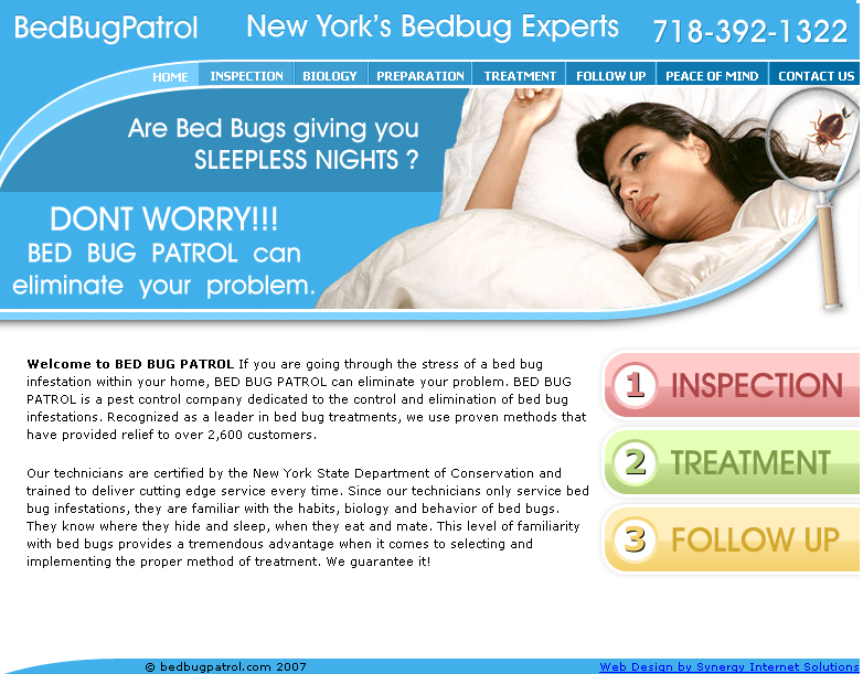 Bed Bug Patrol,CMS Website, Database Website, Admin Driven Website, News System